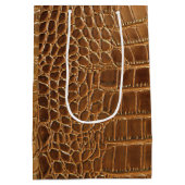 Faux Crocodile Leather Animal Skin Pattern Medium Cadeauzakje (Achterkant)