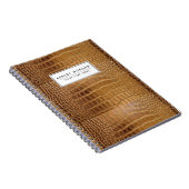 Faux Crocodile Leather Animal Skin Pattern Notitieboek (Rechterzijde)