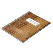 Faux Crocodile Leather Animal Skin Pattern Notitieboek (Linkerzijde)