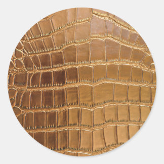 Faux Crocodile Leather Animal Skin Pattern Ronde Sticker
