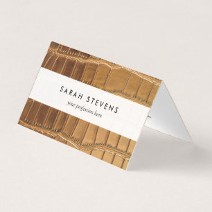 Faux Crocodile Leather Animal Skin Pattern Visitekaartjes