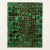 Faux Crocodile texture Malachite et or (Devant)