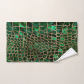 Faux Crocodile texture malachite et or (Serviette à main)