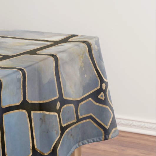 Faux Crocodile texture marmer and gold Tafelkleed (Voorbeeld)