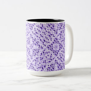 Faux Crotchet Mauve Tweekleurige Koffiemok