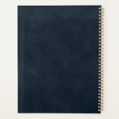 Faux cuir aspect bleu marine or monogramme 2024 (Dos)