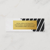 Faux Cuir Blancs Étiquette Métal Or (Dos)