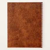 Faux cuir marron moderne Logo d'entreprise (Dos)