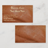 Faux Cuir Rustique Cartes de visite (Devant / Derrière)