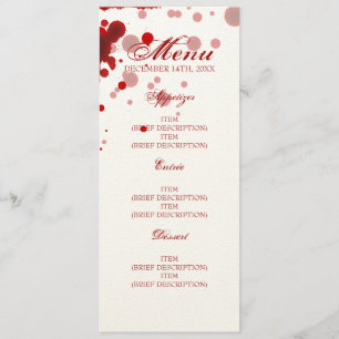 Faux de menu de mariage de Halloween de vampire