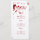Faux de menu de mariage de Halloween de vampire (Devant / Derrière)