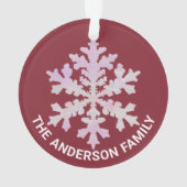 Faux de neige Pink Opt 2 Side Christmas Photo (dos)