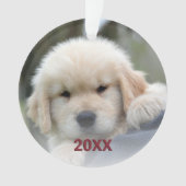 Faux de neige Pink Opt 2 Side Christmas Photo (devant)