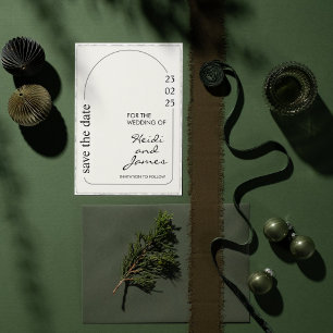 Faux Deckle Edge Papier qr code photo Invitations