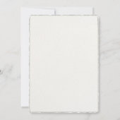 Faux Deckling Edge Rustic Simple Script Invitation (Dos)
