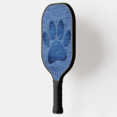 Faux Denim Jeans Dog Paw Print Pickleball Paddle (Links)