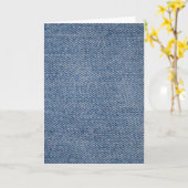 Faux Denim! Kaart (Gele Bloem)