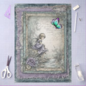Faux Denim & Lace Fantasy Fairy Decoupage Tissuepapier (Craft)