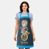 Faux Denim Scrapbook Style Sjabloon Schort (Gedragen)