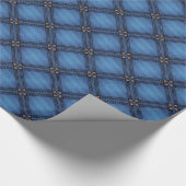 Faux Denim Texture Cadeaupapier (Hoek)