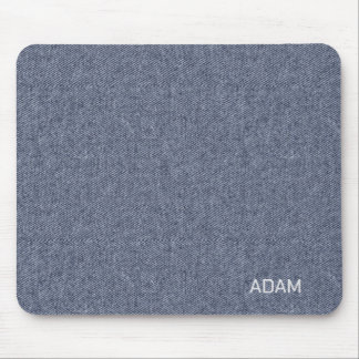 Faux denim textuur Navy Blue Mousepad Muismat