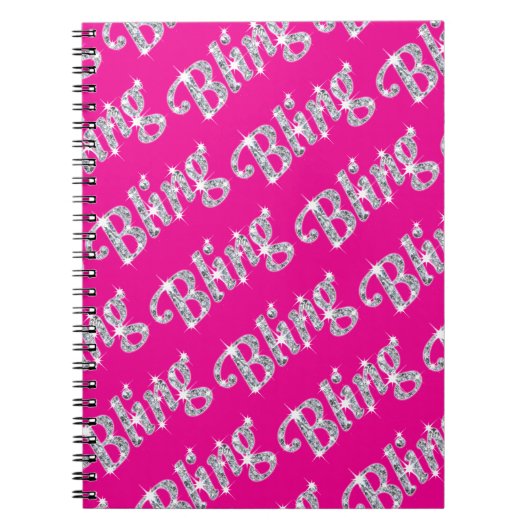 Faux-diamant op het opwindingsdesign notitieboek (Voorkant)