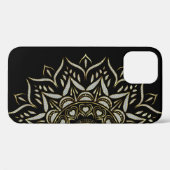 Faux diamanten textuur mandala goud accent Case-Mate iPhone case (Achterkant (horizontaal))