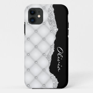  Faux Diamond Cristals Quilted iPhone 11 Hoesje