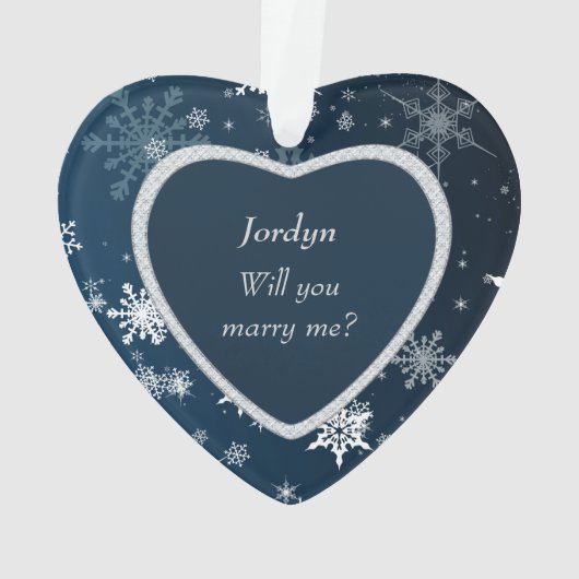 Faux Diamond Heart Flocon De Neige Vous Me Mariere (dos)