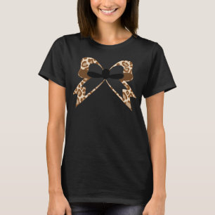 Faux dierenprint strik t-shirt