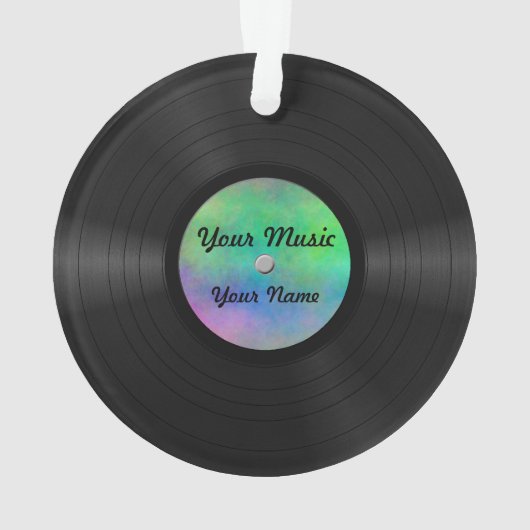 Faux disque vinyle fait sur commande (dos)