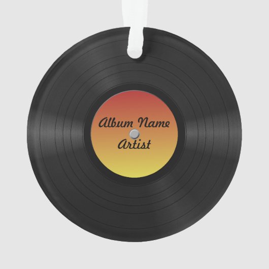 Faux disque vinyle fait sur commande (dos)