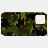 Faux doek groen camo militaire camouflagepatroon Case-Mate iPhone case (Achterkant (horizontaal))