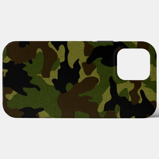 Faux doek groen camo militaire camouflagepatroon Case-Mate iPhone case (Achterkant (horizontaal))