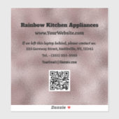 Faux donkerroze metallic sticker (Vel)