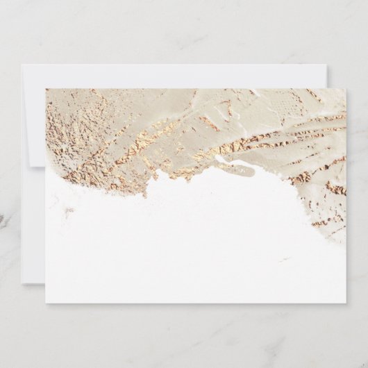 Faux d'or texturé Foil Faire-part de mariage moder (Dos)
