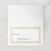 Faux Dubbele Gouden Glitter Trim - Escort Kaart (Buitenkant ongevouwen)