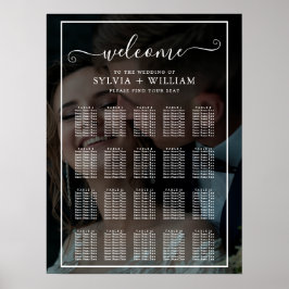 Faux Effect Overlay Foto bruiloft Zitten Poster