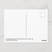 Faux-Egyptian sphinx, Londres UK Carte postale (Dos)