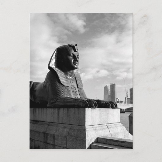 Faux-Egyptian sphinx, Londres UK Carte postale (Devant)