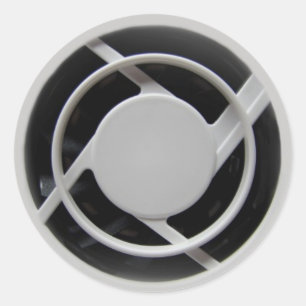 Faux Electronics Cooling Fan Ronde Sticker