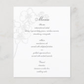 Faux Embossé Orchidée Menu Mariage traditionnel (Devant)