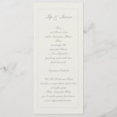 Faux Embossed Beaded Lijst Wedding Bar Menu (Voorkant)