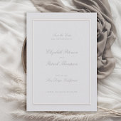 Faux Embossed Dubbele Lijst Formele bruiloft Save The Date