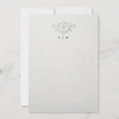 Faux Embossed Floral Wedding Invitation (Dos)