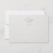 Faux Embossed Floral Wedding RSVP Card (Dos)