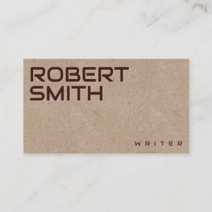 Faux Embossed Kraft Paper Style Visitekaartje
