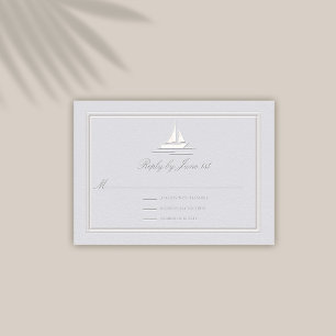 Faux Embossed Lijst Boat Coastal Wedding Response