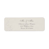 Faux Embossed Wildflowers formele bruiloft reactie Etiket (Voorkant)