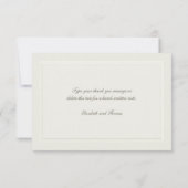 Faux Embossés Merci Mariage traditionnel formel (Dos)